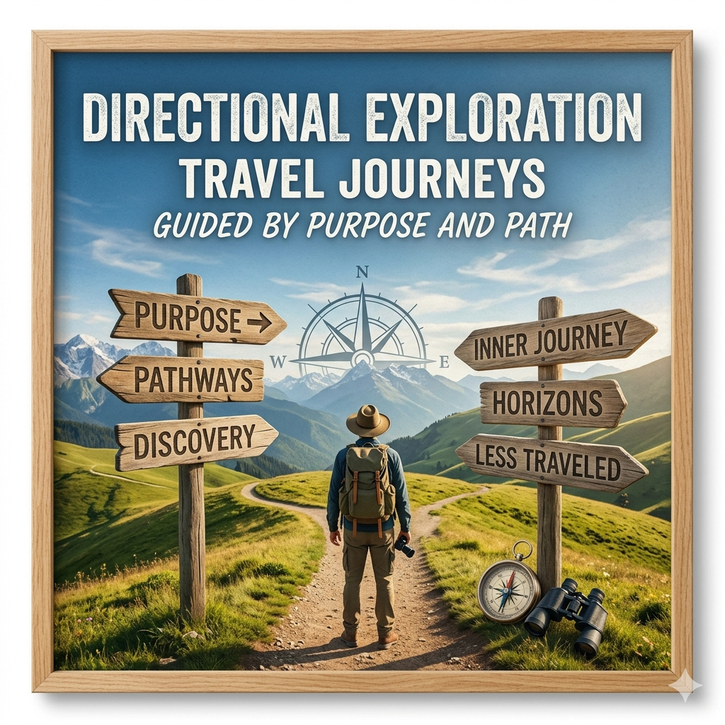 Directional Exploration Travel Journeys Guided by Purpose and Path