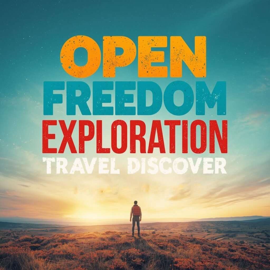 Open Freedom Exploration Travel Discover Without Limits or Plans