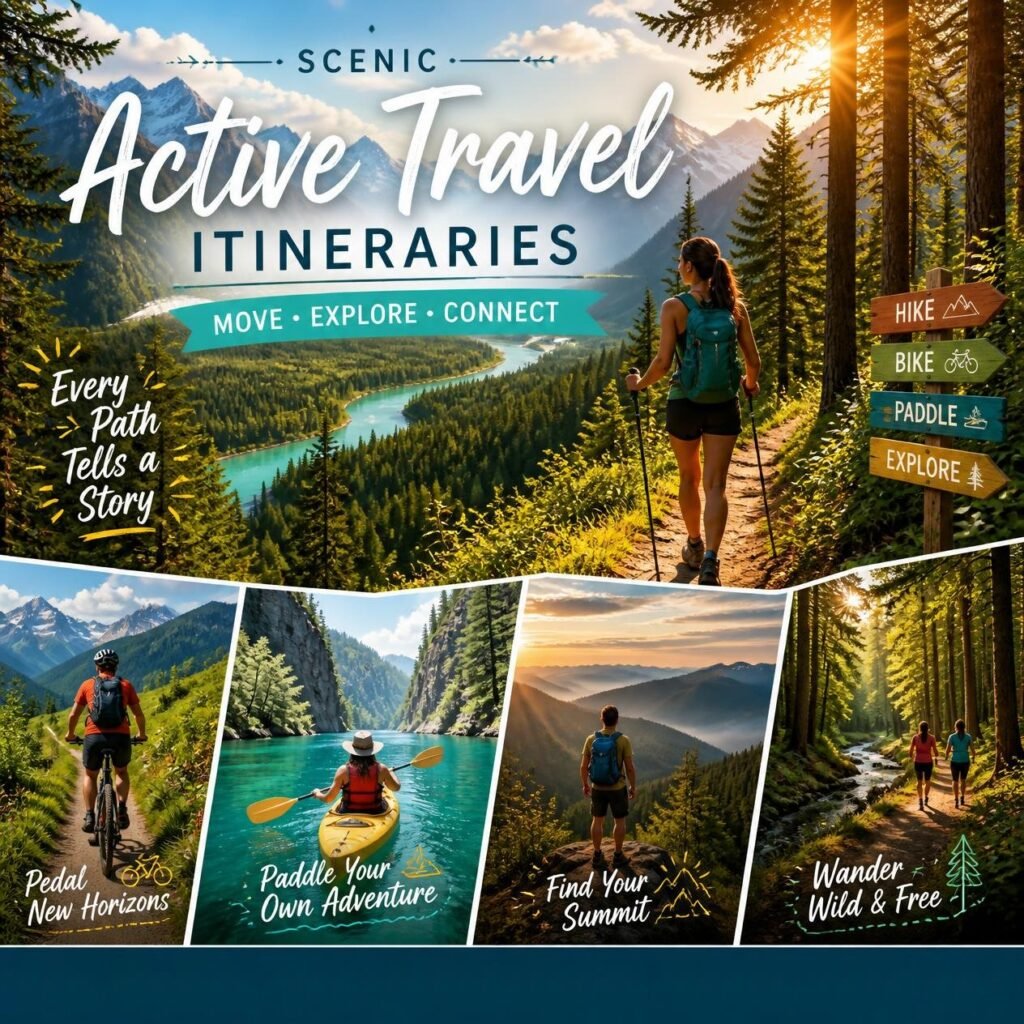 Scenic Active Travel Itineraries Explore Beautiful Landscapes on the Move